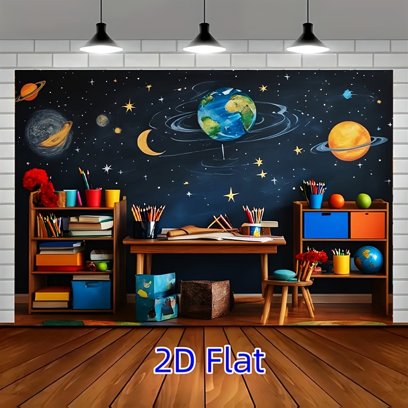 Science Nursery - Astronomie Klaslokaal Muurschildering Canvas Decoratie voor