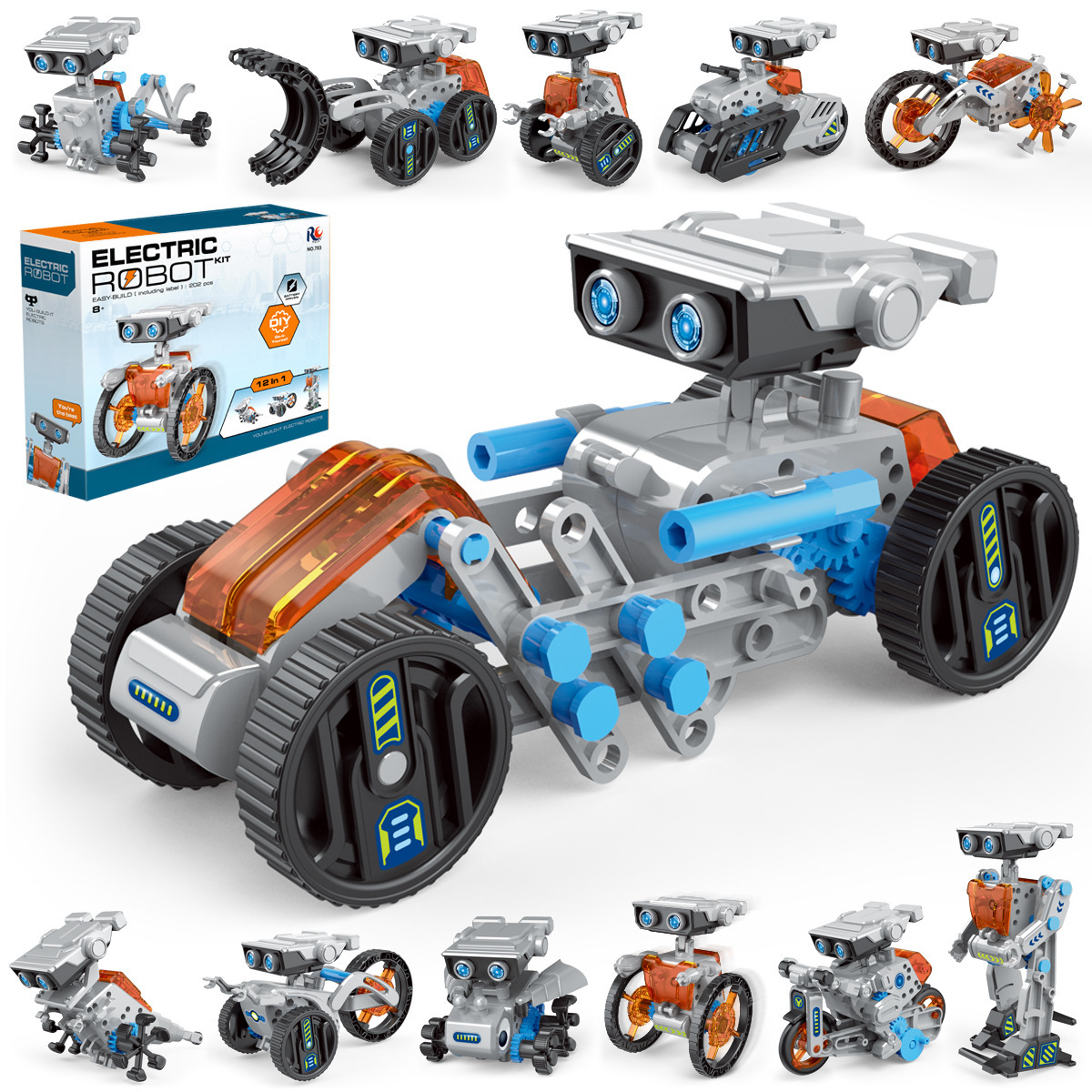 Science Toys Diy - 12-in-1 wetenschapsexperiment Zonne-robotspeelgoed DIY-gebouw aangedreven leermiddel