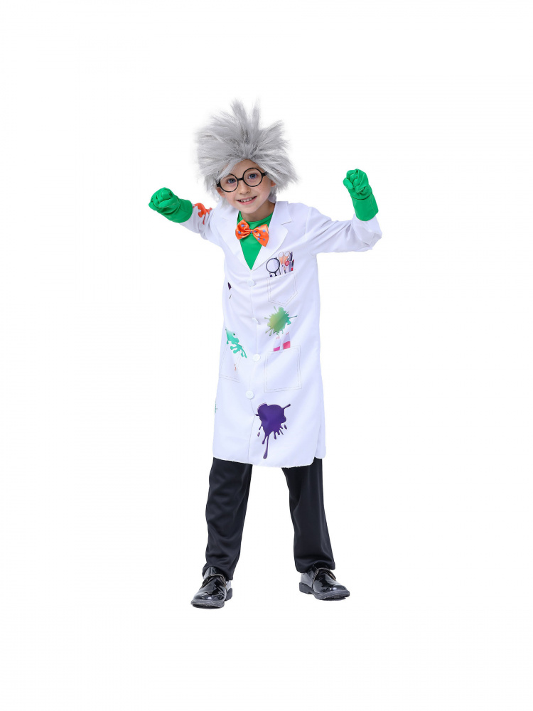Science Nursery - Halloween Crazy Scientist-kostuum Kinderprestaties Wetenschapsexperiment Outfit