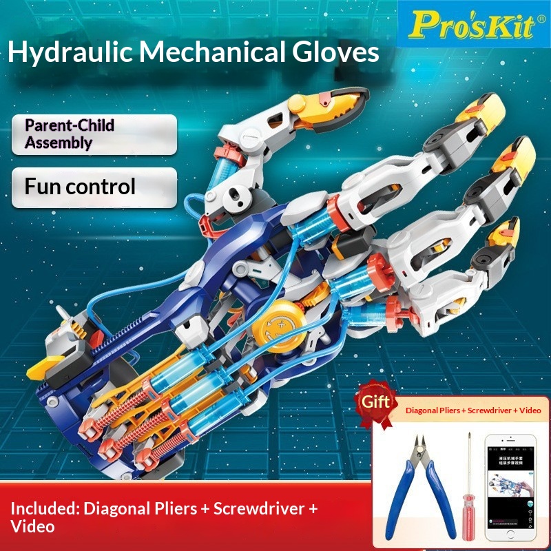 Science Hobbyist - Proskit Hydraulische robotarm Mechanische montagebouwset Hydraulisch
