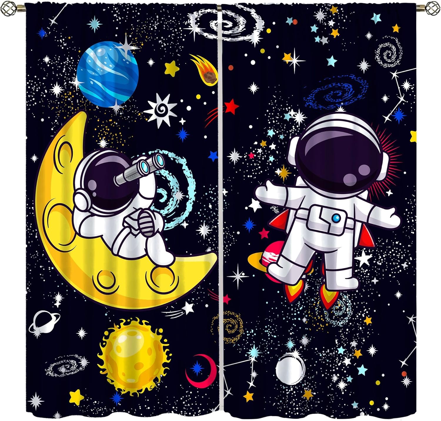 Science Nursery - Galaxy Science Gordijn Decoratie Boho Kosmische