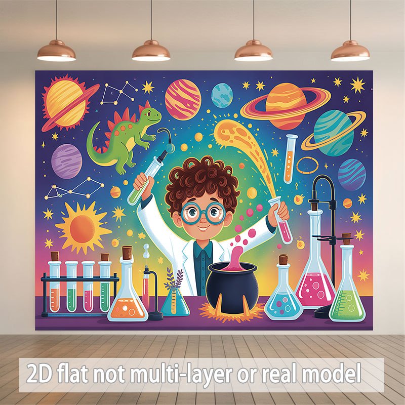 Science Nursery - Sterrenwetenschap wanddecoratie tapijt ruimte planeten astronaut
